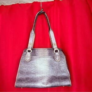 Brahmin Metallic Silver Shoulder Bag